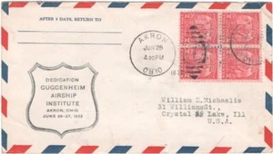 Airmail cover, dedication, Guggenheim Airship Institute, Akron, Ohio, 1932 - Picture 1 of 1