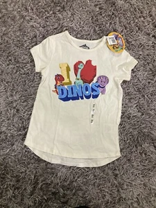 Girls I Love Dinos Yellow Graphic Tshirt Size 5T NEW WITH TAGS - Picture 1 of 4