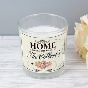Personalised Shabby Chic Floral Scented Jar Candle. Gift. Home. - Picture 1 of 4