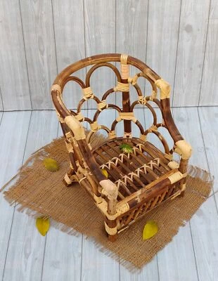 Silla bohemia hecha a mano con marcos para recién nacidos inspirados vintage bebés y niños pequeños Foto 1 de 4