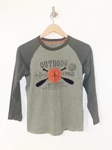 Gapkids T-Shirt Boys Green Long Sleeve Size Large  - Picture 1 of 6