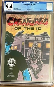 Criaturas del ID #1 CGC 9.4 Calibre 1990 1er Loco Frank Einstein Blanco páginas - Imagen 1 de 3
