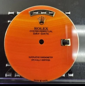 Rolex President 36 mm esfera de piedra cornalina naranja personalizada para 18038 18238 118238 - Imagen 1 de 3