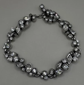Patricia Locke USA Women’s Bracelet Silver Plated Swarovski Crystals 8” 2012 - Picture 1 of 10