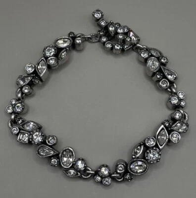 Patricia Locke USA Women’s Bracelet Silver Plated Swarovski Crystals 8” 2012 - Image 1 of 4