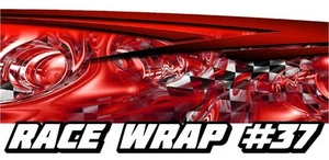 RACE CAR GRAPHICS #37, Half Wrap Vinyl Decal IMCA Late Model Dirt Trailer Truck - Picture 1 of 3