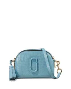 MARC By Marc Jacobs Shutter Camera Shoulder/Crossbody Bag Embossed Stone Blue - Picture 1 of 7