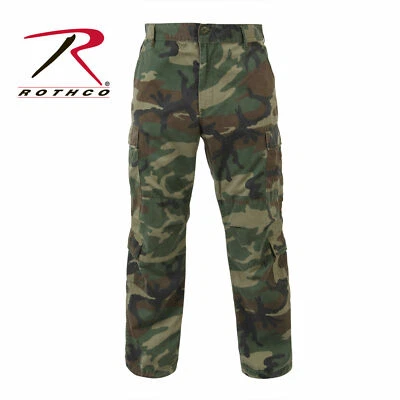 ¡VENTA DE VETERANOS! Pantalones de Carga Paracaidista 8 Bolsillos Vintage-Militar Camuflaje 20% DE DESCUENTO Foto 1 de 4