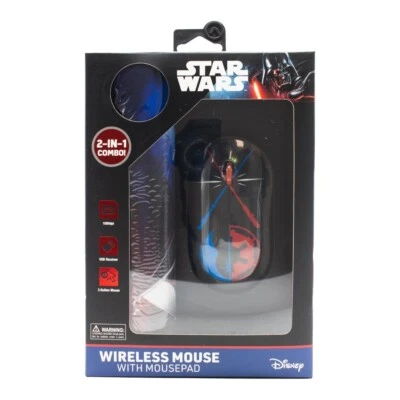 DISNEY STAR WARS  DARTH VADER WIRELESS MOUSE AND MOUSEPAD COMBO - Image 1 of 3