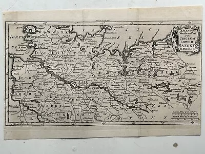 1757 North Part of Lower Saxony Original Antique Map by Thomas Kitchin - Image 1 of 4