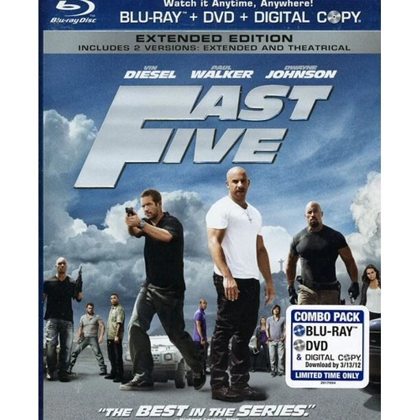 [NEW] Fast Five Extended Edition (DVD/Blu-ray, 2011, Includes Digital Copy) - Image 1 of 1