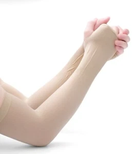 Women Long Elbow Fingerless Gloves Sun Protection - Picture 1 of 23