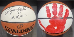Dominique Wilkins Signed Handprint Spalding Basketball Auto Steiner NBA HoF #21 - Picture 1 of 8