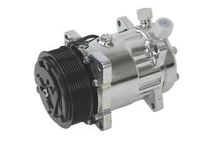 Sanden 7H15/709 Style Comp 134A/Vertical O-Ring/SerpentineClutch/Pol [21-4711P] - Picture 1 of 3