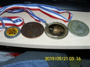 Vintage NYC bd of ed metal student's medals lot of 4 - Picture 1 of 4