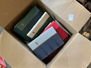 world stamp glory box 10kg 2 coins many small stockbooks and cover albums - Picture 1 of 17