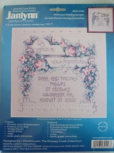 NUEVO, SIN ABRIR, JANLYNN, KIT DE PUNTO DE CRUZ CONTADO ""MUESTRA DE BODA DE ENCAJE BLANCO"". - Imagen 1 de 2