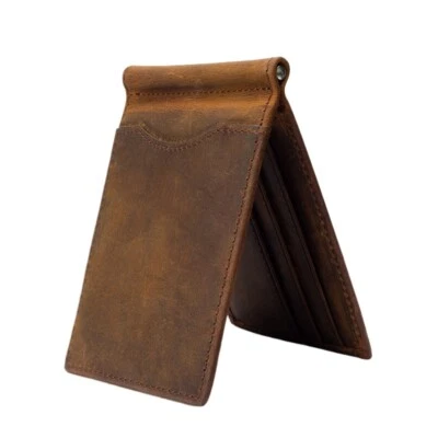 Cartera delgada para hombre con bolsillo con cremallera, clip para dinero con bloqueo RFID portatarjetas minimalista Foto 1 de 4