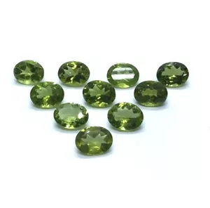 Piedra preciosa suelta AAA facetada corte ovalado natural peridoto para hacer todo tipo de joyas - Imagen 1 de 24