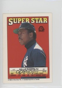 1988 O-Pee-Chee Super Star Sticker Backs Willie Randolph Steve Bedrosian ( 116)