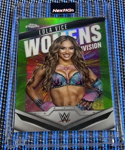 2024 Topps Chrome WWE Lola Vice Women's Division Green Refractor /99 WD-LOL - Picture 1 of 3