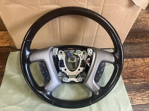 07-13 SILVERADO Avalanche Sierra Yukon Denali LT LEATHER WRAPPED STEERING WHEEL - Picture 1 of 9