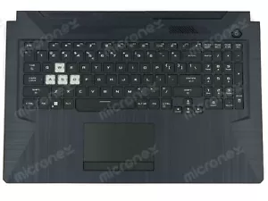 FÜR Asus TUF766HC TUF766HCB Handauflage Tastatur LED RGB US-International Schwarz - Bild 1 von 2