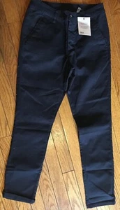 ASOS Pantalone donna S nero 28"x32" tasche 4 bottoni chiusura cintura passanti 609 - Foto 1 di 4