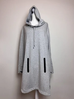 ATHLETA Gray Cozy Karma Asym Sweatshirt Tunic Dress Hoodie Pockets Size XL - Image 1 of 4