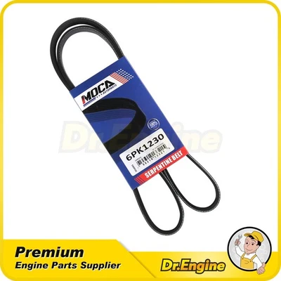 Cinturón serpentino EPDM 6PK1230 para Ford Escort Aerostar Toyota Corolla Mercury Foto 1 de 4