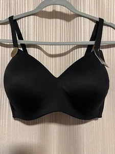 Wacoal 852189 36DD Bra Black How Perfect Lined Wire Free T Shirt Back Closure - Picture 1 of 4