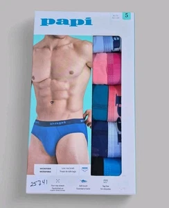 PAPI Herren Low Rise Slips Medium 4 Wege Stretch Mikrofaser weich ohne Etikett 5er Pack - Bild 1 von 4