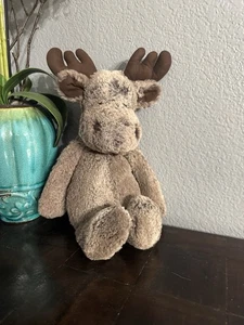 Peluche Jellycat Bashful Woodland Marty Moose mediano marrón esmerilado - Imagen 1 de 7