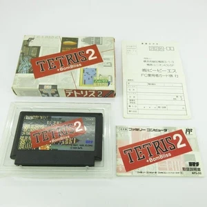 Cartucho Tetris 2 + Bonblis con instrucciones de caja Nintendo Famicom FC probado - Imagen 1 de 10