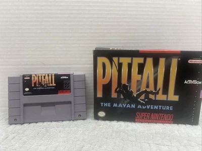 Pitfall: The Mayan Adventure (Super Nintendo SNES, 1994) W/ Box NO INSERTS - Image 1 of 4