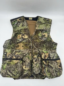 Vintage Fieldline Hunting Vest Mens XL Mossy Oak Camouflage Camo Back Seat Pad - Picture 1 of 11