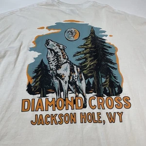 Diamond Cross Ranch Jackson Hole Shirt Men’s 2XL White Western Ski Snowboard - Picture 1 of 8
