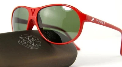 259 $ Nuevo Vintage Vuarnet 085 Rojo Aviador Gafas de Sol PX3000 Verde Lente Mineral Foto 1 de 3