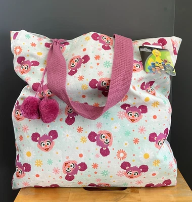 Sesame Street Abby Cadabby  Pink, Mint, Multi-Color Canvas Tote Bag NWT - Image 1 of 4