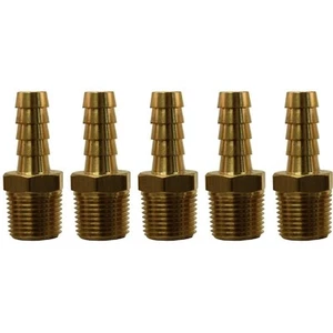 "Paquete de 5 accesorios de manguera de 3/8"" x 3/8"" MPT" manguera de latón - Imagen 1 de 1