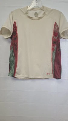 Camisa de entrenamiento de compresión elástica manga corta blanca mediana Under Armour para mujer Foto 1 de 4