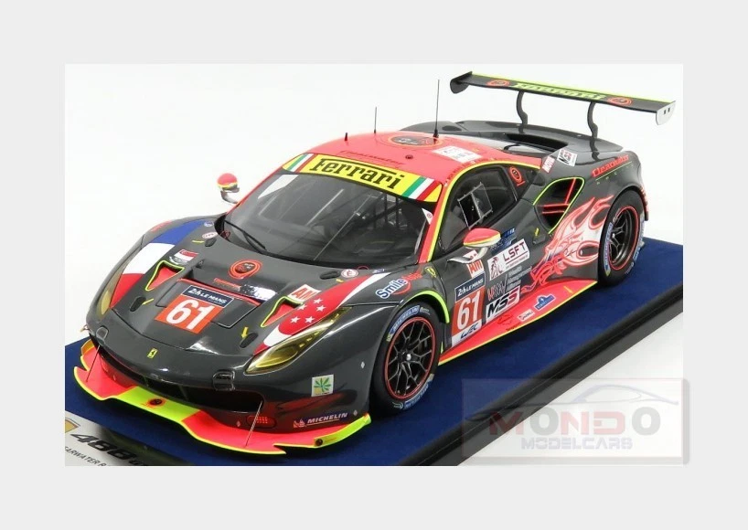 1:18 Looksmart Ferrari 488 Gte 3.9L Turbo V8 Clearwater Le Mans 2017 LS18LM013 M - Image 1 of 2