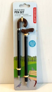 NUEVO Juego de bolígrafos antiguos y sabios ~ Over The Hill Gag Gift de Kikkerland - Imagen 1 de 2