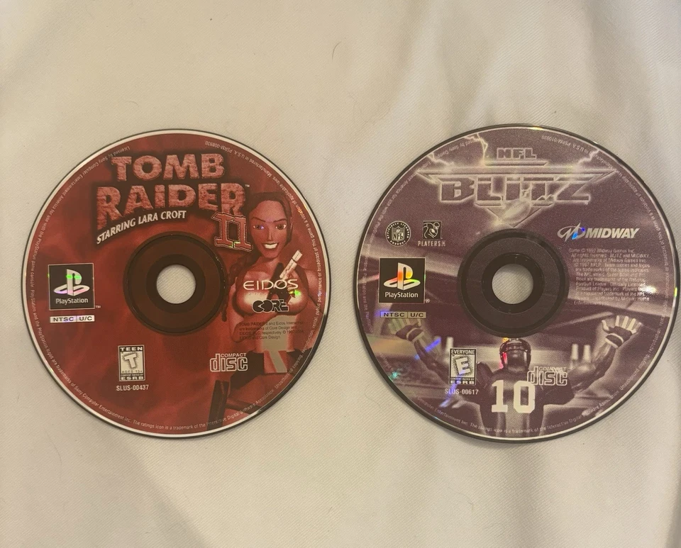 Ps1 Games (Tomb Raider II, NFL Blitz) - Image 1 of 1