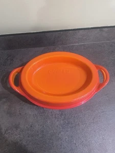 Le Creuset Cousances Doufeu ovale Auflaufform Dutch Oven Gusseisen orange 12 - Bild 1 von 15