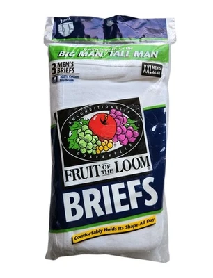 Calzoncillos Fruit Of The Loom para hombre XXL 46-48 ropa interior de algodón blanco 3 pr vintage 1996 Foto 1 de 4