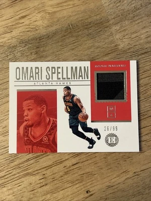 Omari Spellman 2018-19 Panini Encased Rookie Materials /99 #RM-OS Atlanta Hawks - Image 1 of 3
