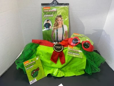 Nuevo Lote de Disfraces de Tortugas Ninja Adolescentes Mutantes: Falda Corta para Niño, Tirantes y Más Foto 1 de 4