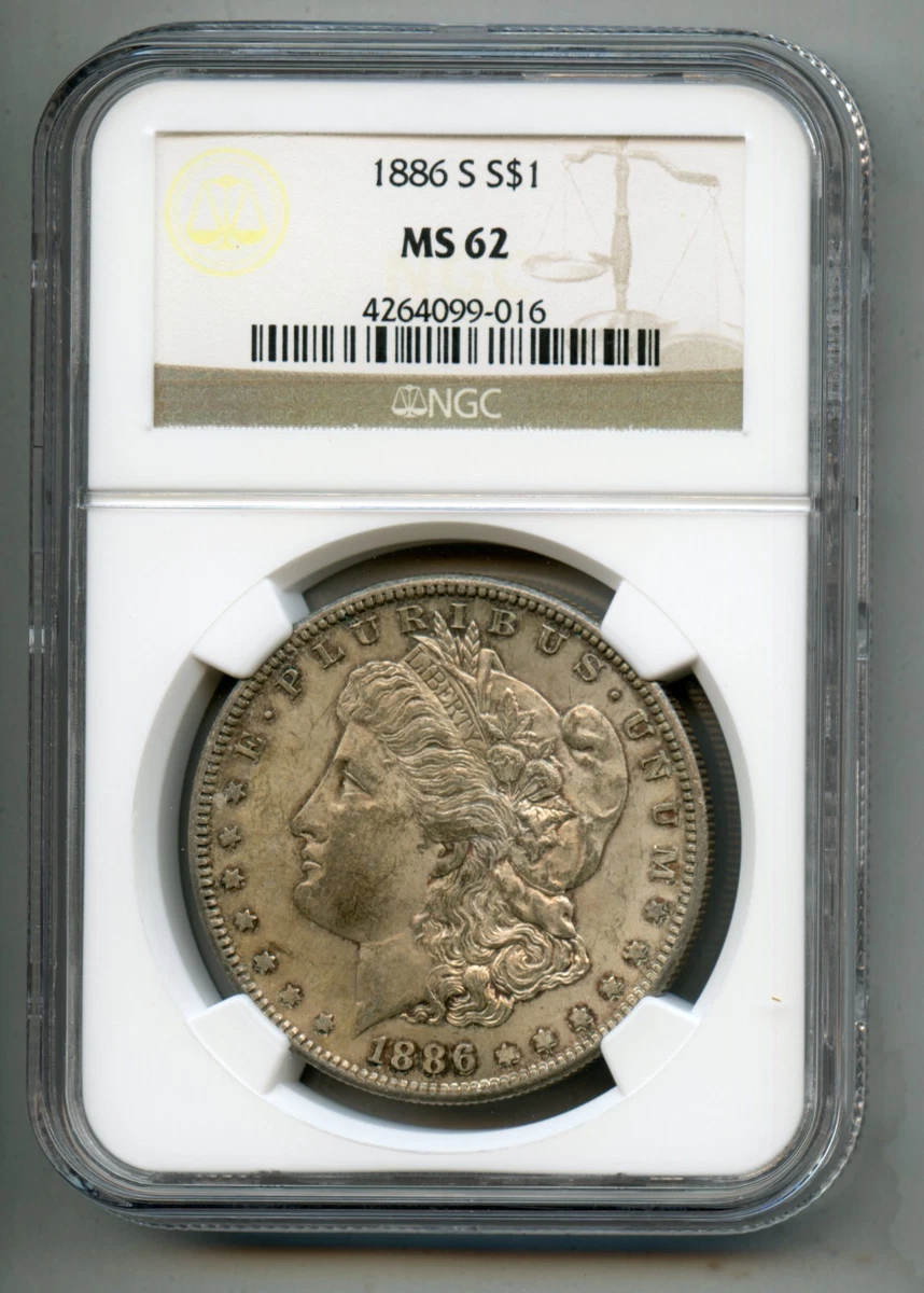 アメリカ　モルガンダラー銀貨1886 MS-62 PCGS アメリカ モルガンダラー銀貨1886 MS-62 PCGS | GoldSilverJapan