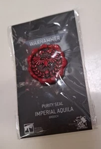 Warhammer 40k Imperial Aquila Purity Seal Pin Badge Space Marines New Sealed A51 - Picture 1 of 2